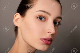 You can select pixie cut with short white hairstyle , which includes pointed hairs, straight hairs, curly hairs or trimmed hairs. Close Up The Face Of Young Beautiful White Girl With Dark Hair Stock Photo Picture And Royalty Free Image Image 139920436