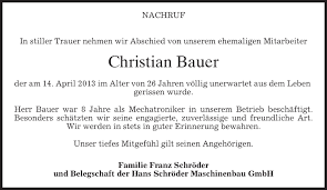 In 2005 he won the 2nd calvia chess festival. Traueranzeigen Von Christian Bauer Trauer Merkur De