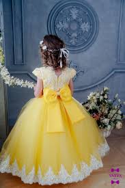 Yellow Flower Girl Dress For Birthday Toddler Flower Girl Dress Junior Bridesma Vestidos De Princesa Para Ninas Vestidos Nina Ceremonia Vestido Para Pajesitas
