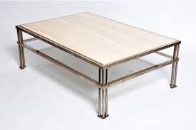 Mid Century Modern Travertine Coffee Table C 1970 Coffee Table Travertine Coffee Table Floating Glass Shelves