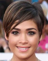 If you have naturally curly hair and a round face, you may look better with one of the straight, easy short hairstyles. Pixie Haircut Round Face Novocom Top