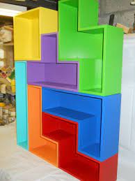 tetris shelves diy kids furniture geek decor retro home decor