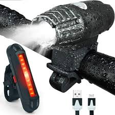 Rortquee Usb Rechargeable Bike Light Set 1500ma Powerful Waterproof Mountain Bicycle Headlight And Taillight Set Super