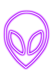 Neon Glow Alien Purple Aliens Freetoedit Mimi Sticker Purple Alien Neon Png Neon Glow