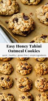 I've been making these easy naturally gluten free oatmeal breakfast cookies for my kids for years. Easy Honey Tahini Oatmeal Cookies Walder Wellness Dietitian Rd