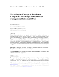 While being an independent contractor comes with advantages over being an employee, there in most cases, contractors aren't eligible for state unemployment benefits, because they're tips for being a successful independent contractor. Pdf Revisiting The Concept Of Sustainable Competitive Advantage Perceptions Of Managers In Malaysian Mncs