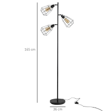 2326001001abat jour seul pour lampe sur pied abat jour. Lampadaire Design Industriel 3 Abat Jours Leroy Merlin
