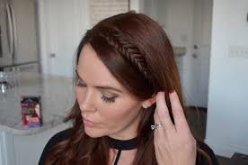 If you have any longer layers that didn't make it into the fishtail, braid them into a. Diy Fishtail Braid Headband And Hair Color Tutorial Housewife2hostess