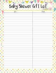 Printable checklists in pdf and doc format these free checklist to do lists make it easy (and satisfying) to mark off tasks as you complete them. Baby Shower Gift Lists Lovely Baby Shower Gift List Template Alyssa Rae Baby Shower Gift List Baby Shower Gifts For Guests Baby Shower Gifts