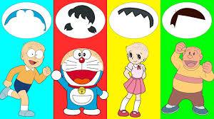 Dyeing your hair is only a few clicks away! Learn Colors Doraemon Hairs Trolls Nobita Xuka Chaien Finger Family Nursery Rhymes Youtube