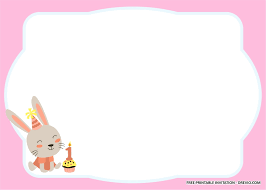 For any kids birthday invitation to be completely free to send not only will you save time and money with our free birthday invitations, but you won't waste any resources like you would with a printable. Rabbit Invitation Templates 1 Download Hundreds Free Printable Birthday Invitation Templates Media