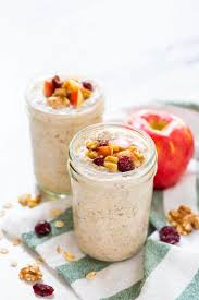 This low calorie recipe has greek yogurt for protein, honey or maple syrip, and is made with. Apple Cinnamon Overnight Oats Easy Breakfast Wellplated Com