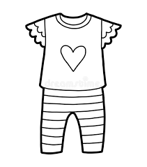 House colouring pages birthday coloring pages pajama birthday parties. Coloring Book Pyjamas With Heart Stock Vector Illustration Of Girl Night 146434426