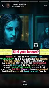 However, it is a strong contender. Bright Bravo On Twitter According To Netflix Veronica Is The Scariest Movie Ever
