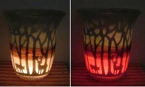Partylite Tranquility Hurricane With Woodland Light Candle Sleeve Inside Candle Sleeves Woodland Lights Partylite