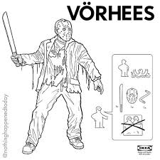 Il Illustre Les Films D Horreur Celebres A La Maniere Des Notices Ikea En 2020 Film Horreur Horreur A La Maniere De