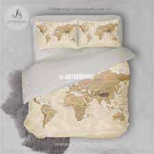 We have a variety of options to choose from that include black. World Map Print Duvet Doona Cover Queen Bed Quilt Cover Hippie Mandala 3 Pcs Set Duvet Covers Bedding Sets Home Garden
