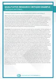 (2010) critique of a qualitative interview study of nursing pain management in hospitalized patients receiving cancer treatments. Qualitative Research Paper Critique Example Sources Used In Documents