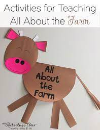 Farm Animals Unit And Activities Farm Unit Kindergarten Farm Preschool Farm Animals Activities