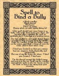 Spell To Bind A Bully Book Of Shadows Spells Page Witchcraft Wicca Pagan Book Of Shadows Spells Witchcraft Magick Spells