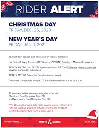 Check spelling or type a new query. Holiday Service Schedules Trinity Metro