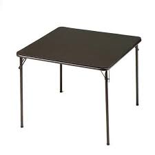 Deep Brown Vinyl And Steel 34 X 34 Square Folding Table 1pk Walmart Com Folding Table Table Gallery Furniture