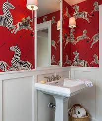 Right here, you can see one of our zebra print bathroom ideas collection, there are many picture that you can browse, we hope you like them too. 15 Bathroom Ideas Zebra Wallpaper Zebra Bathroom Bathroom Wallpaper