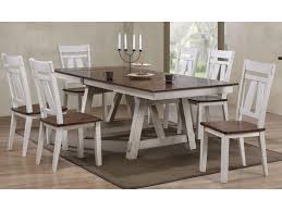Learn how to build a farmhouse table inspired by zgallerie's rencourt dining table. Bernards Winslow 7 Piece Two Tone Refectory Table Set Royal Furniture Dining 7 Or More Piece Sets
