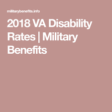2018 Va Disability Rates Military Benefits Military