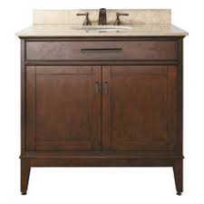 Coventry 73 free standing double vanity set with wood cabinet, marble vanity top and two ceramic undermount sinks. Avanity Madison 36 W X 21 D Tobacco Bathroom Vanity Cabinet At Menards