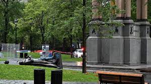 During the protest, the statue of john a macdonald in downtown montreal was toppled. Canada Statue Of John A Macdonald Toppled By Activists In Montreal Bbc News