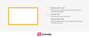 A business card typically includes the giver's name, company or business affiliation (usually with a logo). Standard Business Card Sizes Free Templates Brandly Blog