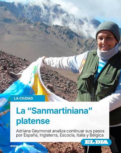 La “Sanmartiniana” de La Plata: recorrió los caminos de San Martín y ahora va por Europa La platense Adriana Geymonat lleva nueve años siguiendo las huellas del General José de San Martín.