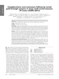Personality changes may also accompany the symptoms mentioned. Pdf Complications And Outcomes Following Rectal Pull Through Surgery In Dogs With Rectal Masses 74 Cases 2000 2013