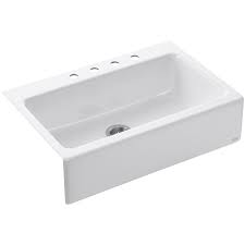 Compare the home depot to its competitors by revenue, employee growth and other metrics at craft. Kohler Dickinson Apron Front Tile In Kitchen Sink In White The Home Depot Canada