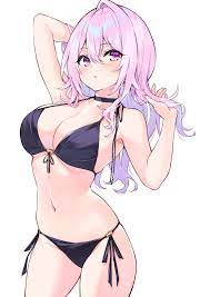 女の子 おしゃれまとめの人気アイデア pinterest hazard アニメの女の子 水着 黒 イラスト