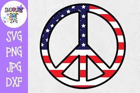 Supports both and animated, interactive graphics and declarative scripting. Peace Sign With American Flag Fourth Of July Svg 257402 Cut Files Design Bundles