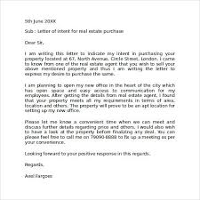 Letter Of Intent To Purchase