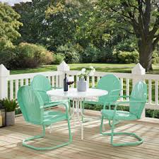 Garden furniture table 3 chairs metal vintage victorian style antique 160 00 pic uk. Amazon Com Crosley Furniture Griffith Metal Outdoor Loveseat Sky Blue Outdoor And Patio Furniture Sets Garden Outdoor