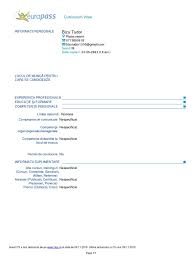 Cv european, model cv in romana, limba: Cv Europass