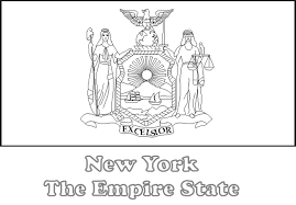 Large, Printable New York State Flag To Color, From Netstate.com