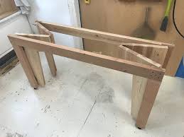 Prototyping An Inexpensive Set Of Folding Table Legs Out Of Construction Lumber Core77 Folding Table Legs Folding Table Diy Diy Furniture