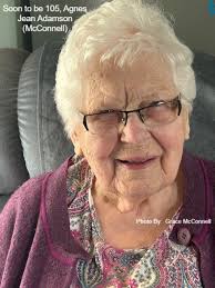 Good Afternoon Genealogical Friends: Yesterday afternoon I visited Agnes  Jean Adamson, who was born