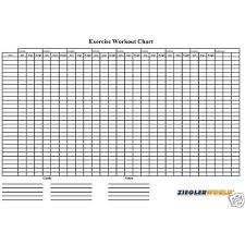 Huge 22 X 34 Laminated Reusable Exercise Workout Wall Chart