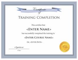 Fully customize the text, layout, add a logo or picture to the template. Training Certificate Template