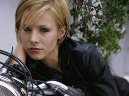 Kristen Bell Short Hair Kristen Bell Cafe Racer Girl Motorcycle Girl