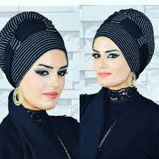 Hazir Bone Zerafetin Cizgili Hali Tesettur Bone Koleksiyonu Incelemeye Deger Gorros Turbantes Panuelos Para La Cabeza Turbantes