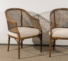 American Beautiful Vintage Faux Bamboo Cane Barrel Back Chairs 4 Available For Sale Rattan Chair Chair Furniture