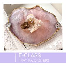 Matching Coaster And Tray E Class Resin Art Epoxy Resin Art Diy Resin Tray