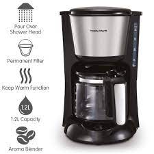 Morphy Richards 162501 Equip Filter Coffe Machine Pour Over Technology for  Fuller Flavour, Glass, 1000 W, 1.2 liters, Silver : Amazon.co.uk: Home &  Kitchen